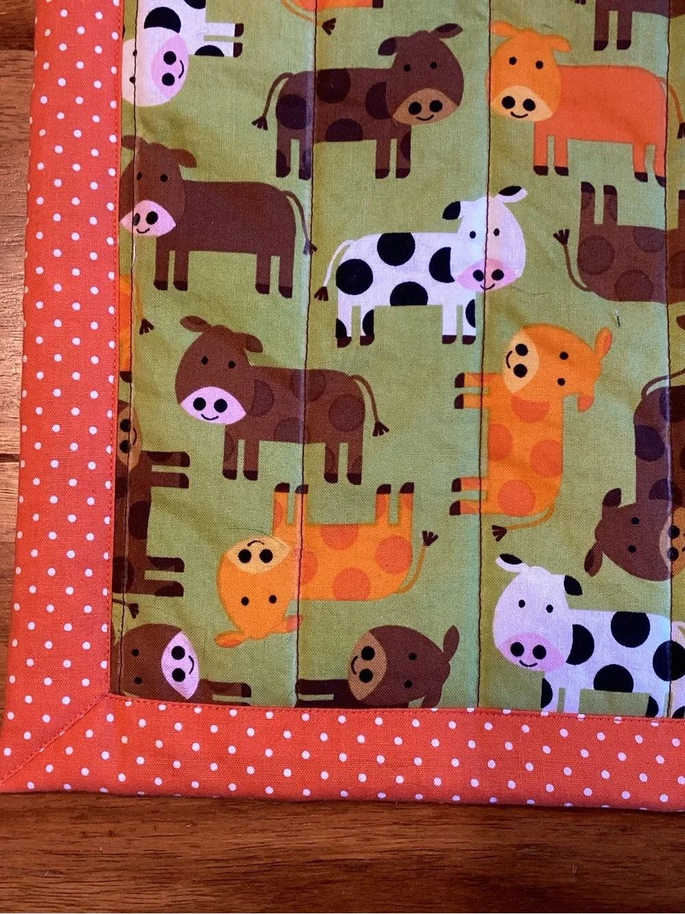 Kids Cow Print Placemat Set
